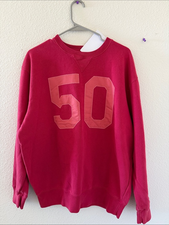 Brandy Melville Tops - Brandy melville oversized red Erica 50 sweatshirt
